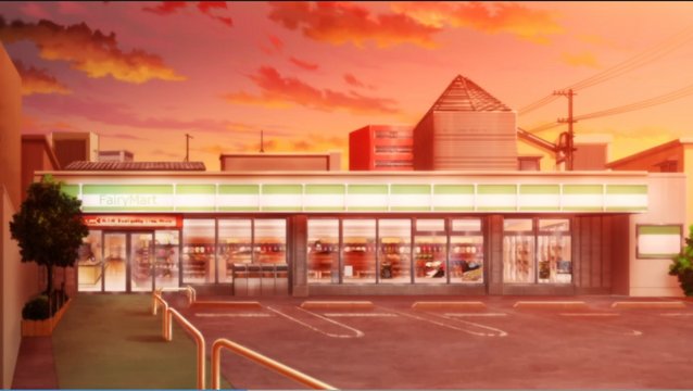 In front of the convenience store
